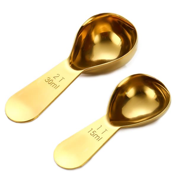 1 stk. Guld 15ml Holdbar Rustfrit Stål Teske