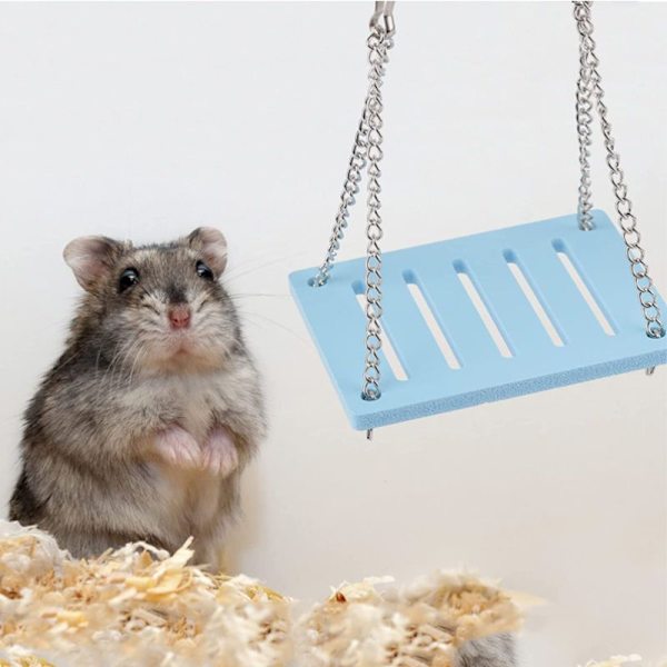 Hamsterlegetøj, 2 stk. Hamstertilbehør Regnbuebro Vippe Vippe