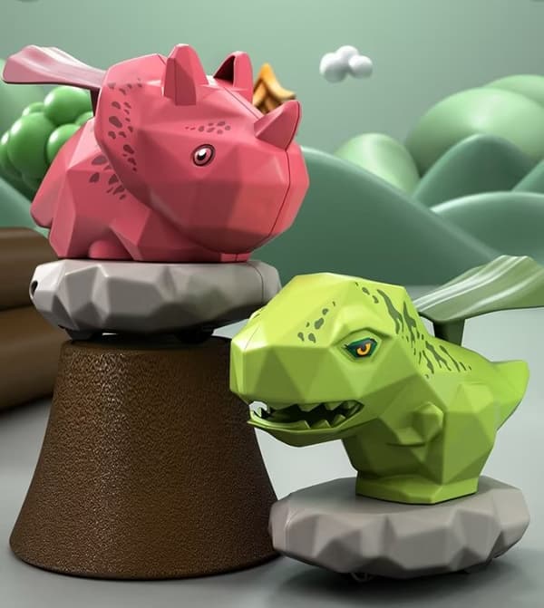Dinosaurleker for gutter, trykk og gå lekebiler for gutter, for småbarn