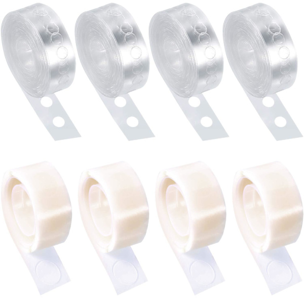 4 ruller ballongbue-stripe og 4 ruller ballongdekorativ lim D