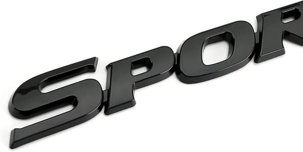 2 stk. 3D Metal Bil Bagagerum Logo Sort