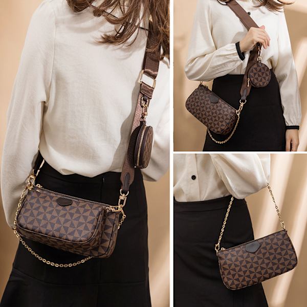 Uusi kuviollinen monivärinen muotimerkki Designer 3-IN-1 Messenger H