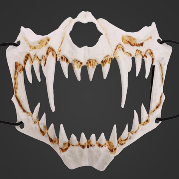 Japansk halv mask - Tiger mask, Ye Yaksha Dragon God Tengu Blac