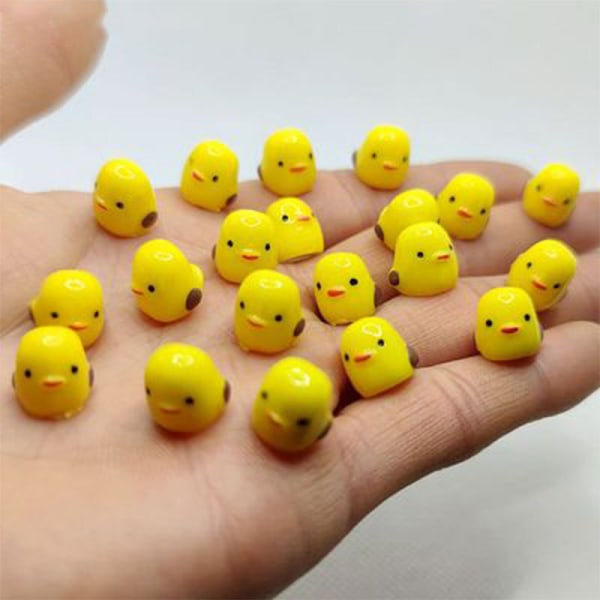 20 Pack Foam Micro Landscape Decorations Mini Yellow Chickens Ca