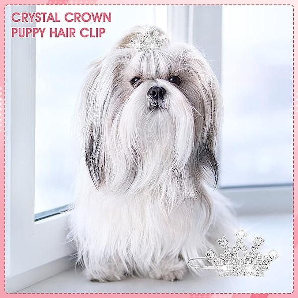 9 KPL Rhinestone Koiran Hiustarvikkeet Pentu Kruunu Barrette