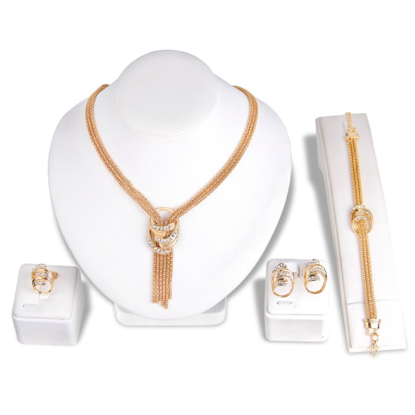 Personality Temperament Jewelry Four-Piece Set Necklace Earrings