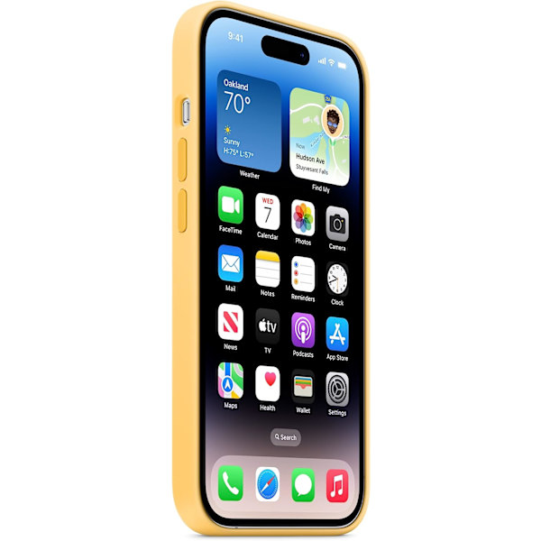 iPhone 14 Pro silikonecover med MagSafe - Bleg sol