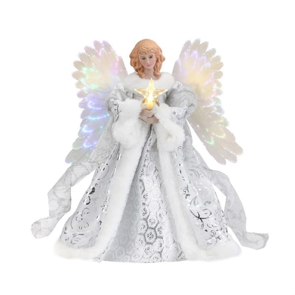 Christmas Tree Toppers hängsmycke White Angel Fairy Tree Topper Topp