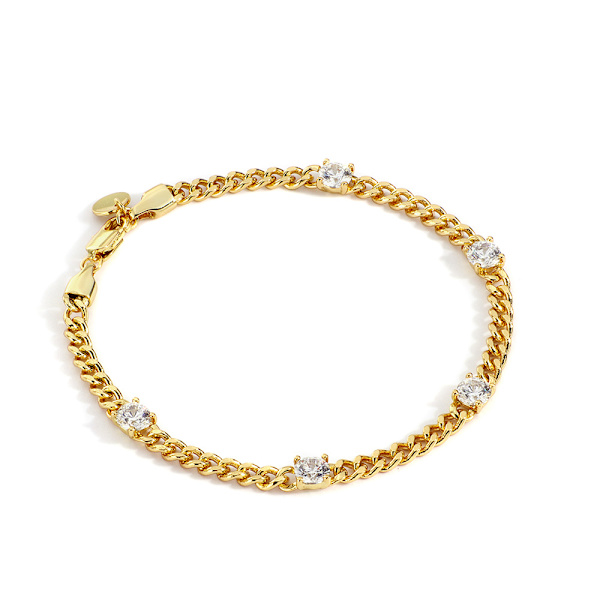 Europæisk og amerikansk stil cubansk kæde eller diamant armbånd, fas