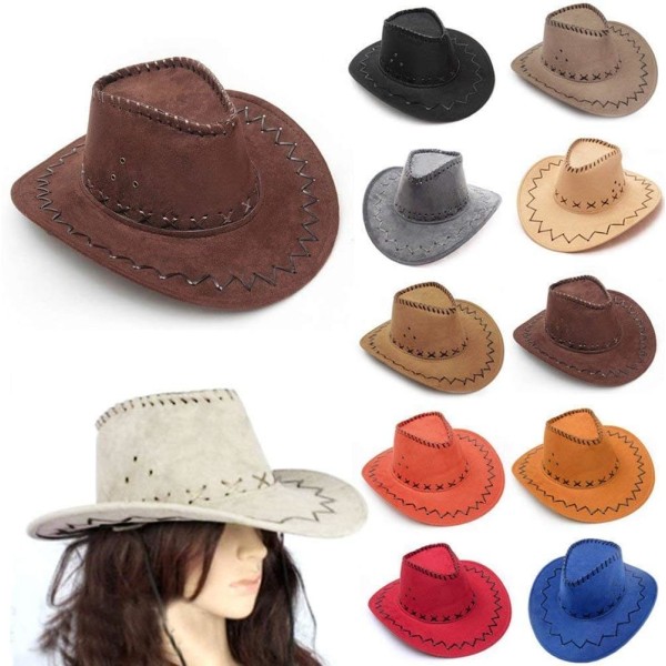 Cowboy Hat - Kostume Tilbehør - Bred Skygge - Cowgirl Hat - Vild