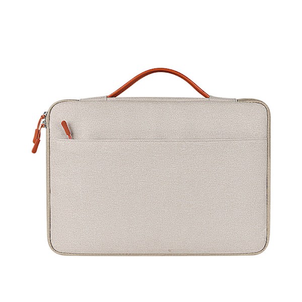 Enkel handväska för bärbar dator för män och kvinnor, 13-15,6 tum - Khaki 13 inch