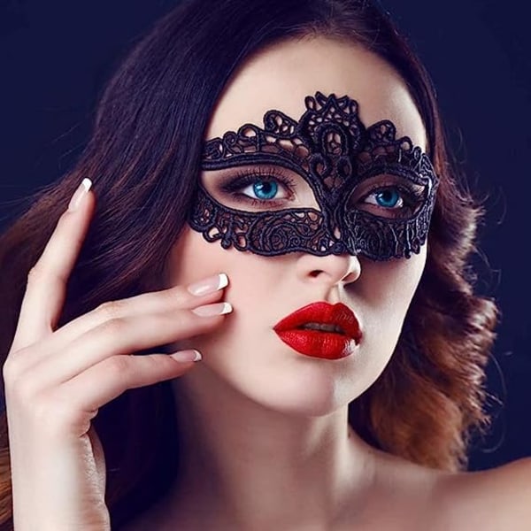 Venetiansk mask för kvinnor, Halloween Party Prom Venetian Mascara Lac