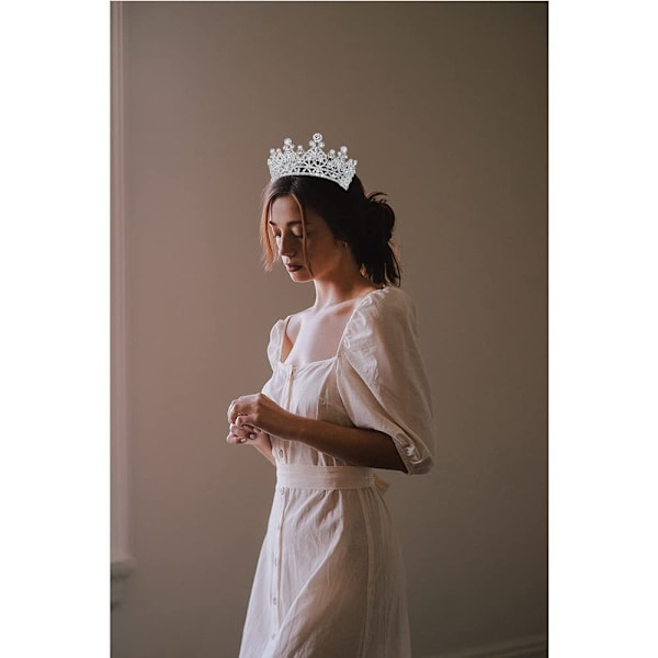 1870'ernes Victoria Krone til kvinder Sølv Krystal Tiara til piger Qu