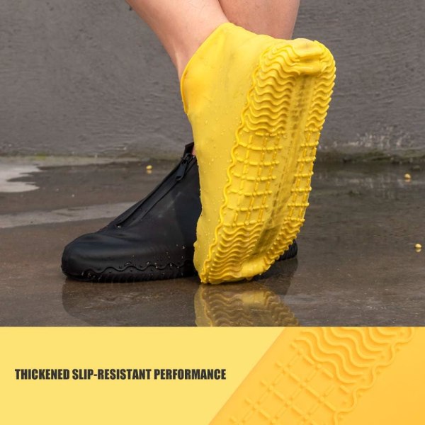 Vattentäta skoöverdrag i silikon, hopfällbara återanvändbara regnsko Cov