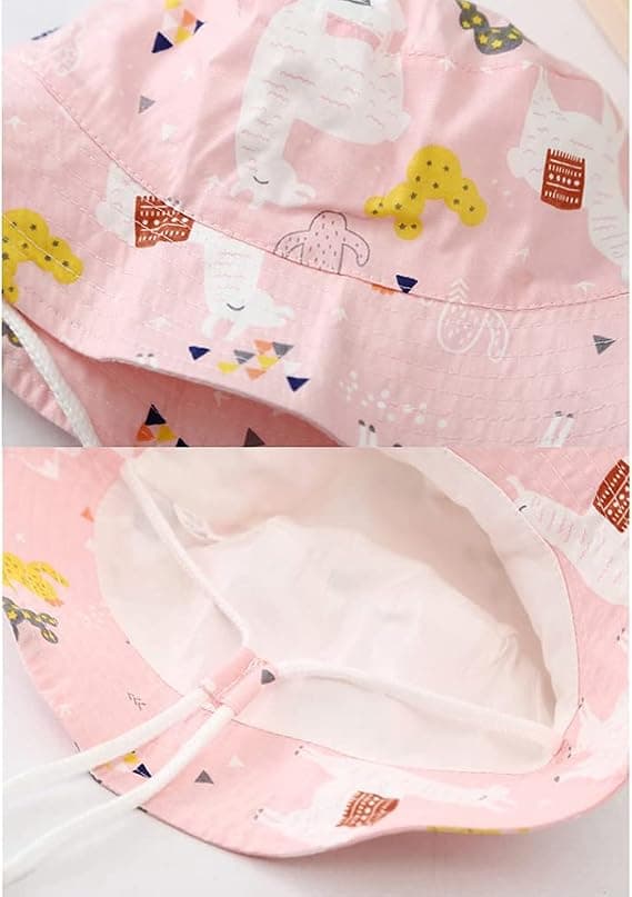 Barn solhatt fiskarehatt solskydd 3-5 år Pink