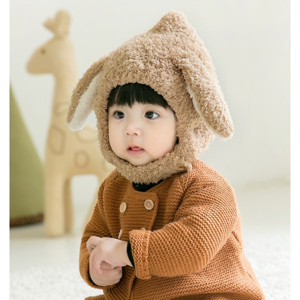 Crochet Earflap Hats Rabbit Ears Beanie Cap Winter Warm Knit Cap