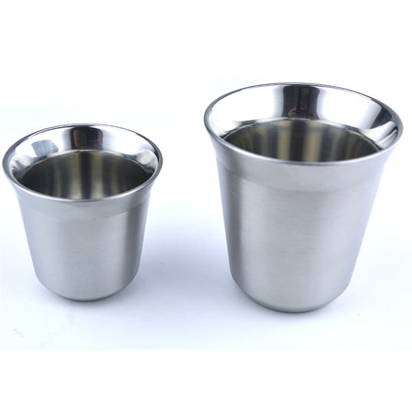 200 ml rustfrit dobbeltlags kaffekrus ølkrus tekopper D