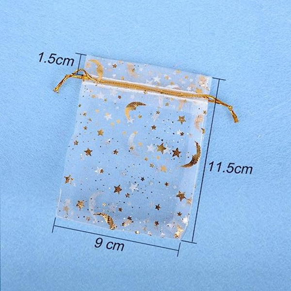 100 stk. Organzaposer (9 * 12 cm) Sukkerpose Smykkeposer Slikpose
