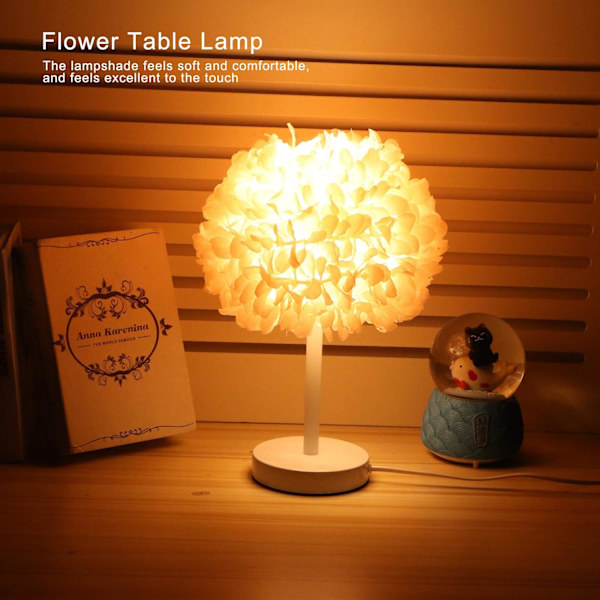 Bordlampe, blomst bordlampe nattbord soverom kontor nattbord