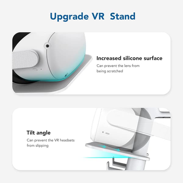 Oculus Quest/Quest2/Rift S/HTC Oculus VR -näyttöteline White