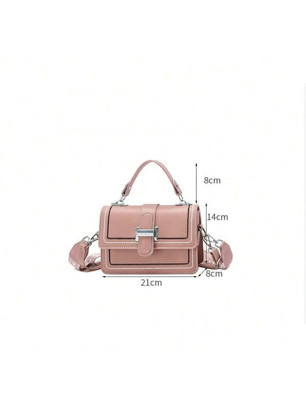 Färgblocks Crossbody-väskor för kvinnor Läder Axelväskor Söta Handväskor Crossbody-väska - Vit White