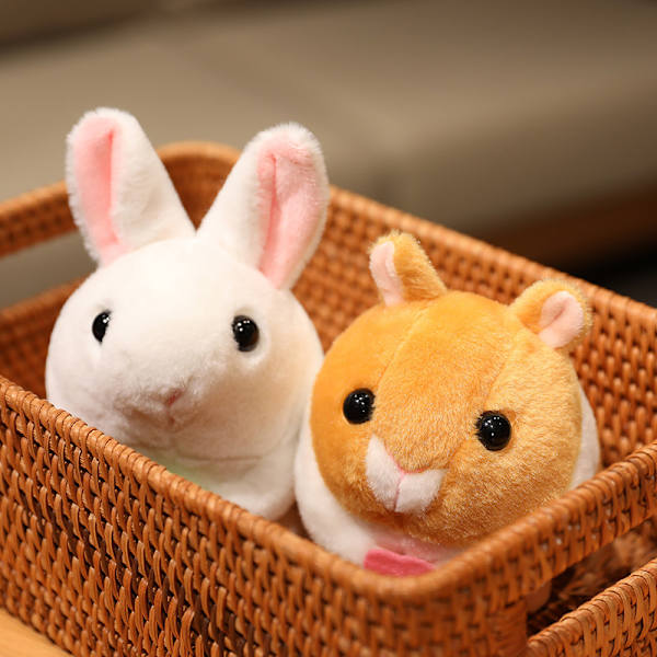12cm Kawaii hännän heiluttava pupu nukke pehmolelu, ei paristoa