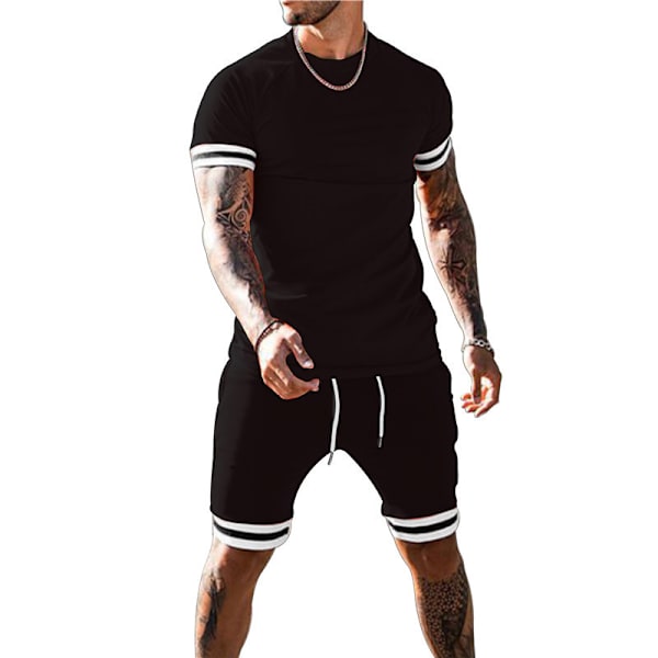 Herrkläder personlighet sport set sommar outfit 2 delar set kort sle