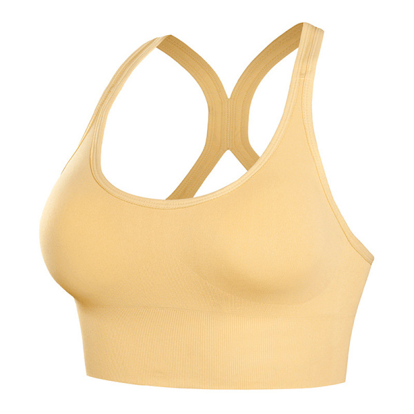 Justerbar ekstern slitasje yoga fitness sports BH - Gul M