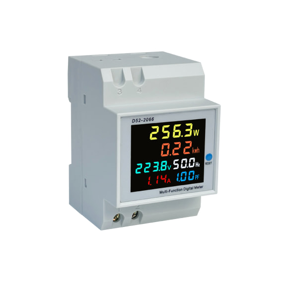 Single Phase Energy Meter DIN Rail Electrical Display AC 40-300V