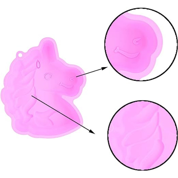 Enhörningskakform Rosa Enhörningskakform Silikon Enhörningskakform M