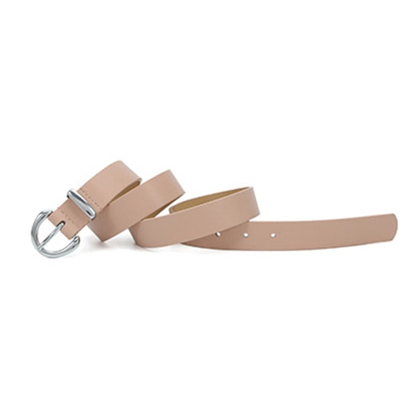 Sølvspænde Fashion Simple Pin Buckle Dame PU Bælte Casual De