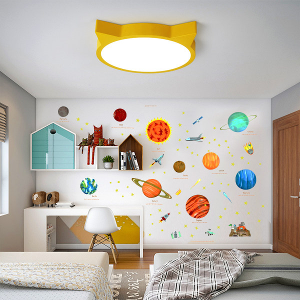 Planet Star Wall Stickers Nursery Bedroom Home Decoration Wall D