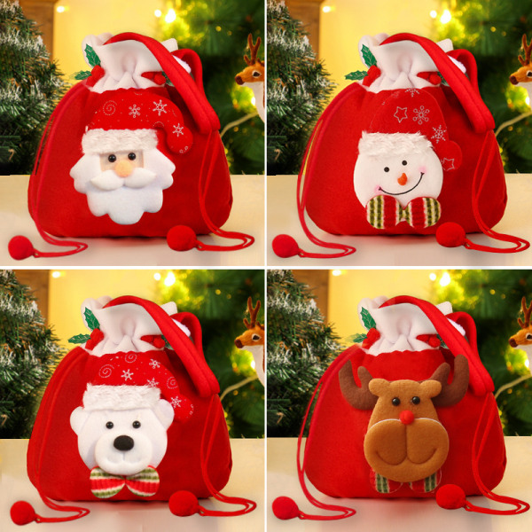 Påsar, 3D Super Söta Design Jul Snörpåsar, Bärbara C