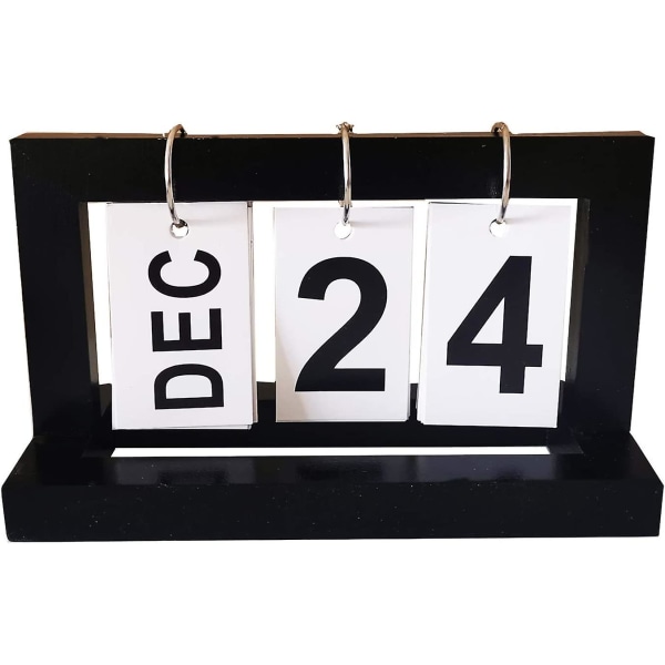 Wooden Perpetual Desk Calendar Office Desk Decor