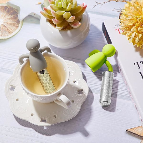 2 st teinfuser för löst te, söt ultrafint nät tesil