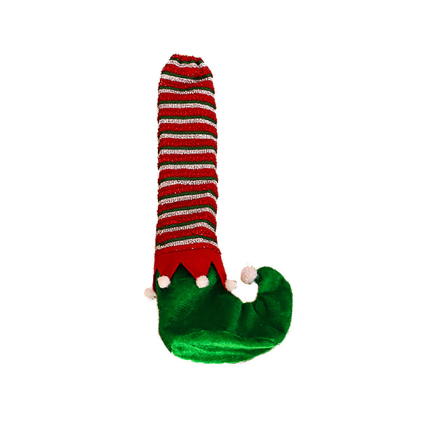 4 st julstolsöverdrag randiga tomtebordbensöverdrag (gröna)