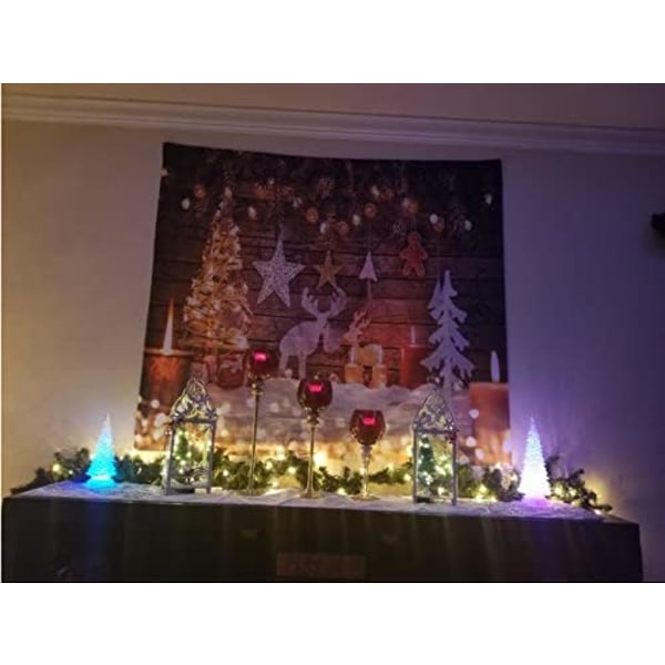 God Jul Elementer Gobeläng Väggbonad Julgran Ren