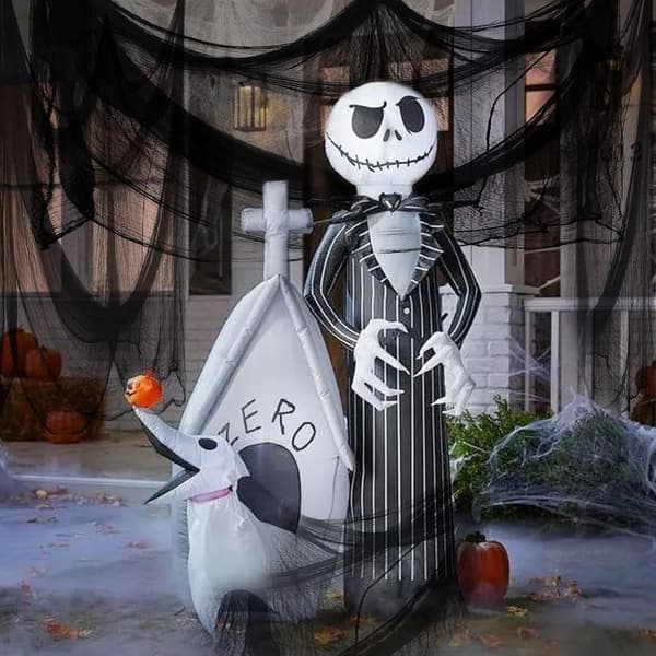 Halloween Gaze Sort Spundet Garn Polyester Bomuld Dekorativ Klud