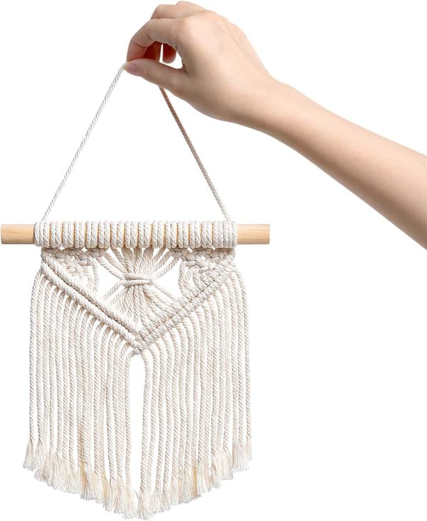 3-pakkaus Mini Macrame Seinävaate, Söpö Boho Auton Tarvikkeet, Wov