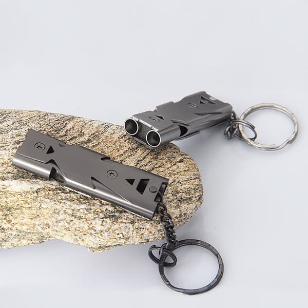2PCS Dubbla Rör Nödvisselpipa, Överlevnadsvisselpipa, Dubbla Tu