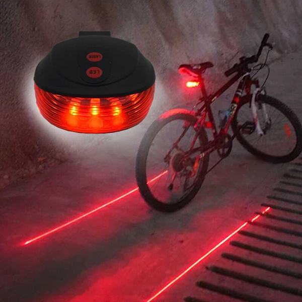 Beam Bike Logo Waterproof Rear Bike Tail Light 2 Laser + 5 LED R