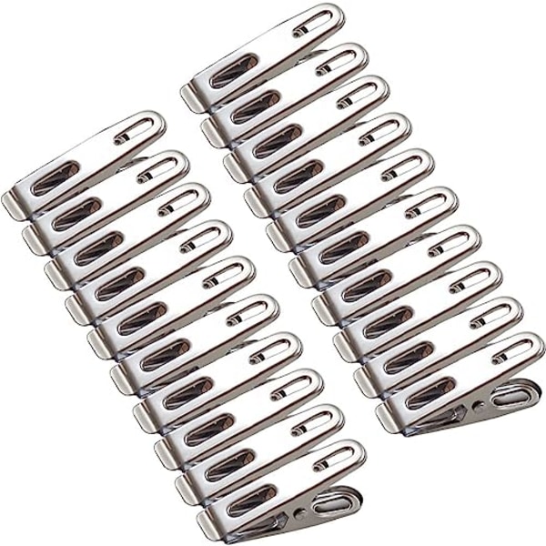 Set of 20 Clothes Pegs, 4.5 cm Small Metal Clothes Pegs