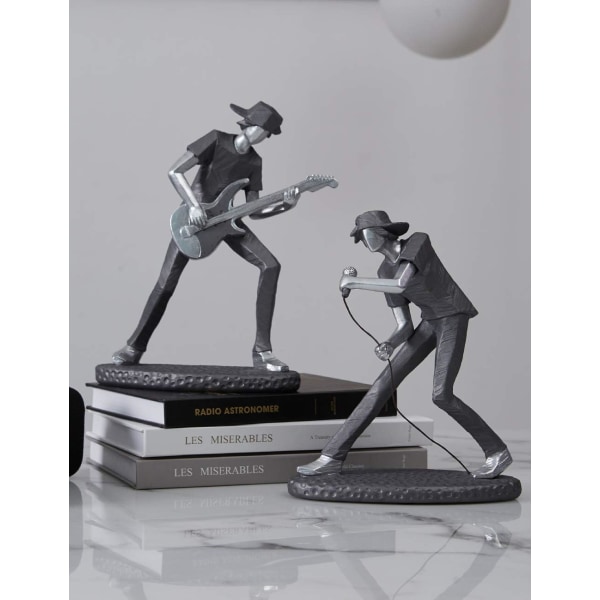 Musiker Statyett Figur Musik Skulptur Dekor Harts Piano Present
