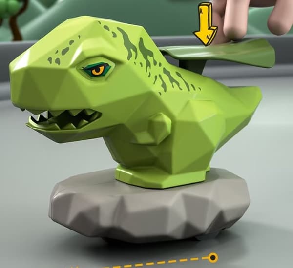 Dinosaurleker for gutter, trykk og gå lekebiler for gutter, for småbarn