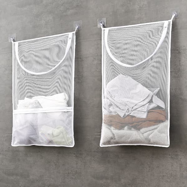 2-pack väggmonterade hushållssmuts tvättpåsar