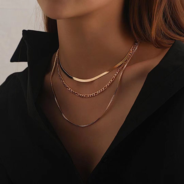 Punk Lagdelt Halskjede Slangebein Choker Halskjede Minimalistisk Hals
