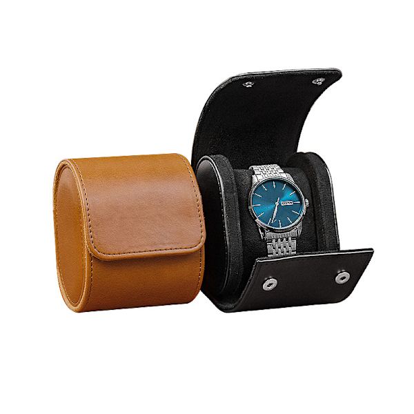 1PCS Enkelsidig Bärbar Klockarrangör Retro Läder Bärbar