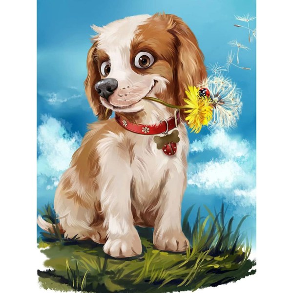 5D DIY Funny Dog Full Diamond Dot Set Home Wall Decor Painting C