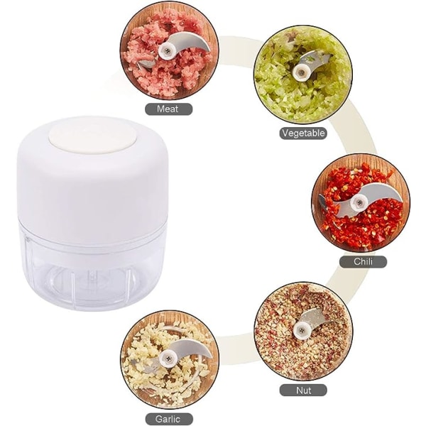 Cordless Portable Food Chopper, Mini Garlic Chopper, Small Elect