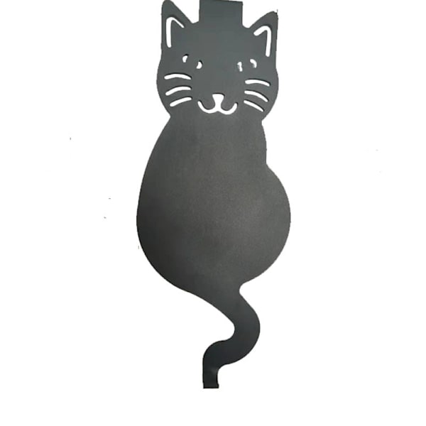 Kattformade dörrkrokar - Svart katt - Handduks-/jackhållare - Håller 10-15 kg - I